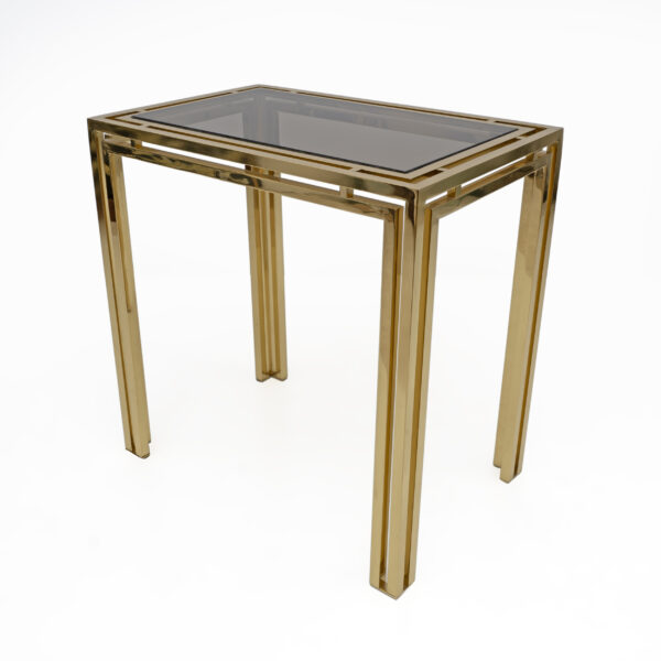 Mid-century Modern Italian Brass Console Table, 1970s