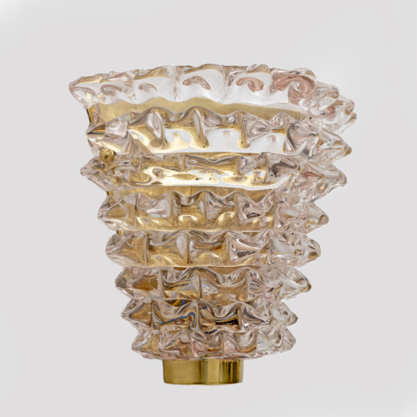 Pair of Italian "Rostrato" Murano Glass Sconces - Image 2