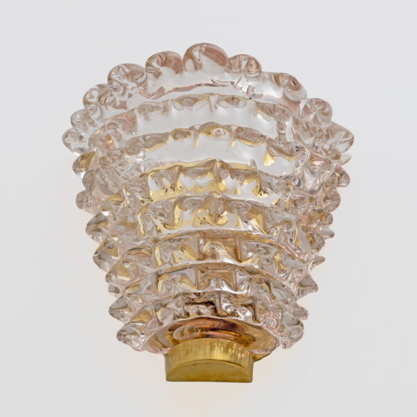 Pair of Italian "Rostrato" Murano Glass Sconces - Image 7