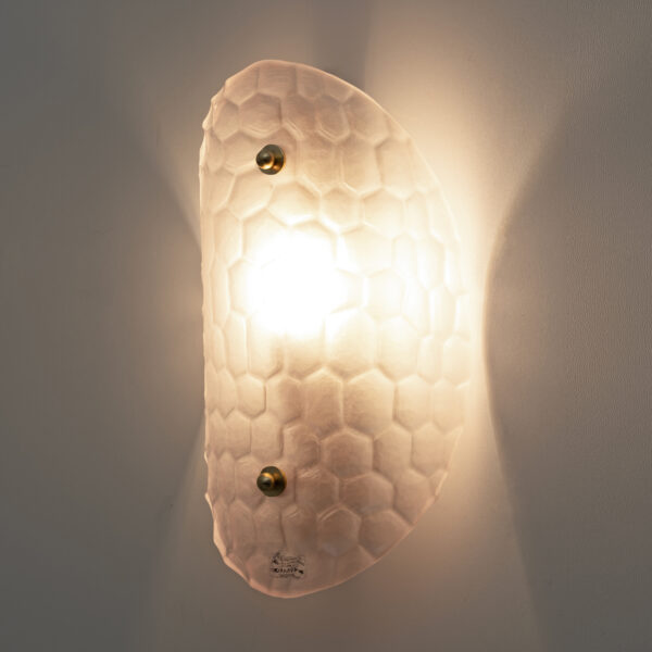 Pair of Modern Light Pink Murano Glass Sconces - Image 3