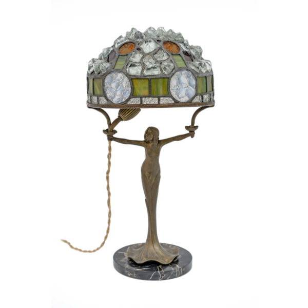 Art Nouveau French Table Lamp "Tiffany Style", 1930s