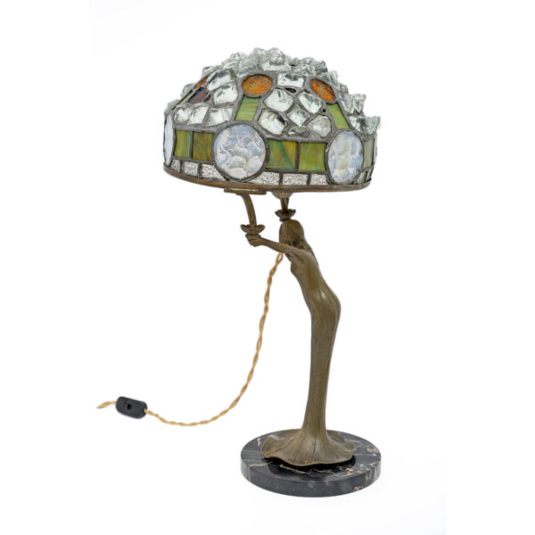 Art Nouveau French Table Lamp "Tiffany Style", 1930s - Image 3