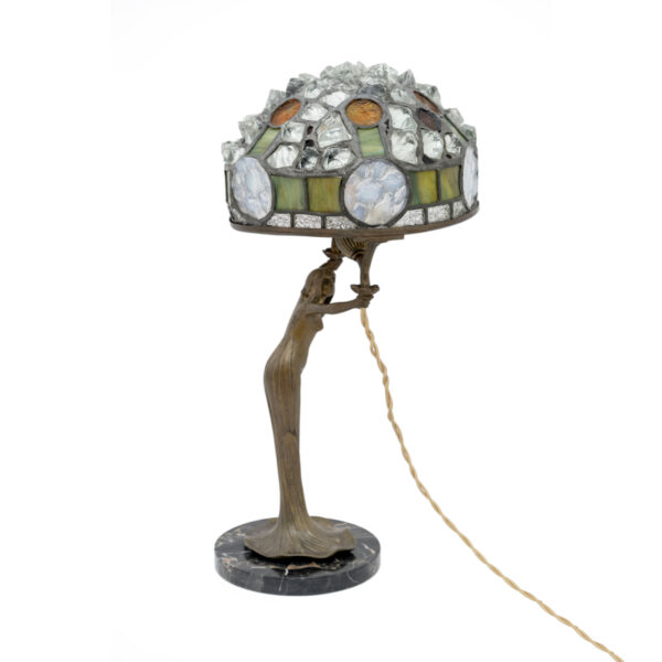 Art Nouveau French Table Lamp "Tiffany Style", 1930s - Image 4