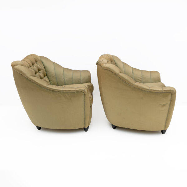 Pair of Gio Ponti Curved Armchairs for Casa e Giardino, 1940s - Image 3