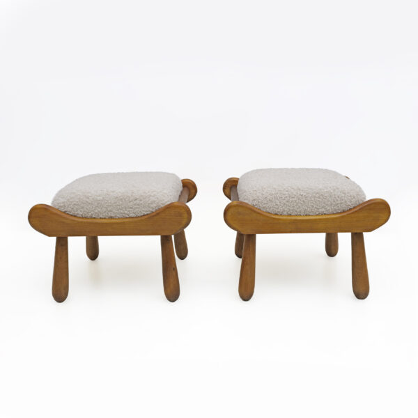 Pair of Philip Arctander Style Beech Stool, 1960s - Image 3