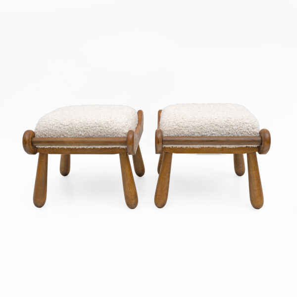 Pair of Philip Arctander Style Beech Stool, 1960s - Image 5