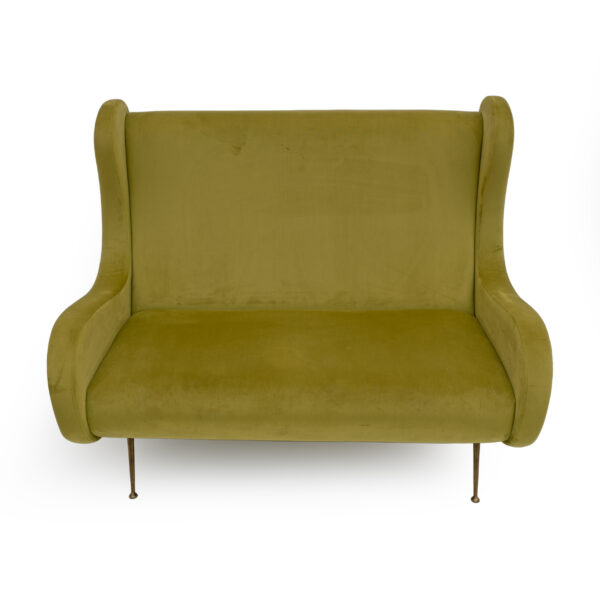 Marco Zanuso Attributed Velvet Sofa Senior, Italy, 1950s - Image 3