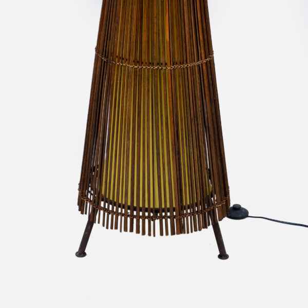 Organic Shaped Bamboo Floor Lamp "Kobe", France, 1980s - Image 6