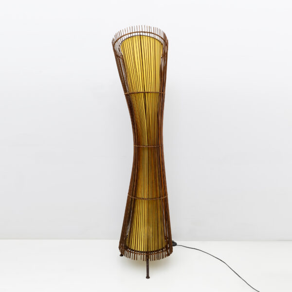 Organic Shaped Bamboo Floor Lamp "Kobe", France, 1980s - Image 5