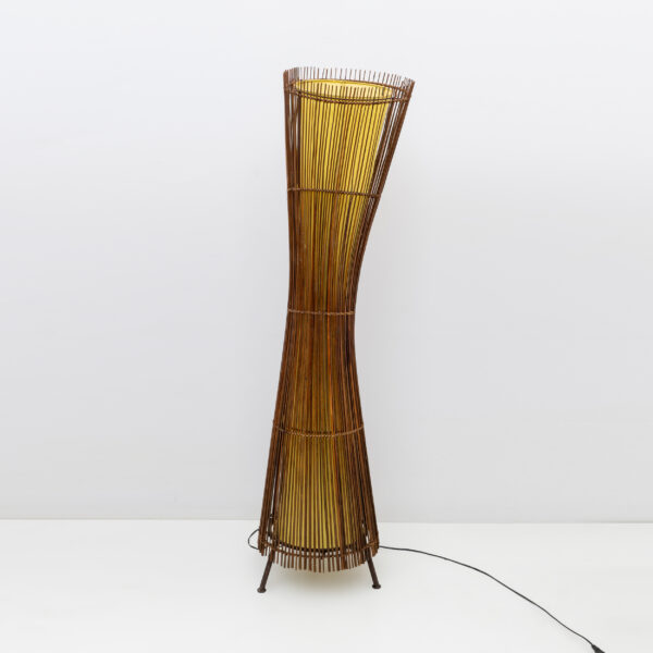 Organic Shaped Bamboo Floor Lamp "Kobe", France, 1980s - Image 2