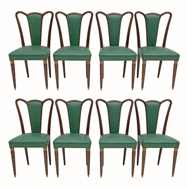 Eight Dining Chairs Attributed to Guglielmo Ulrich, 1940s