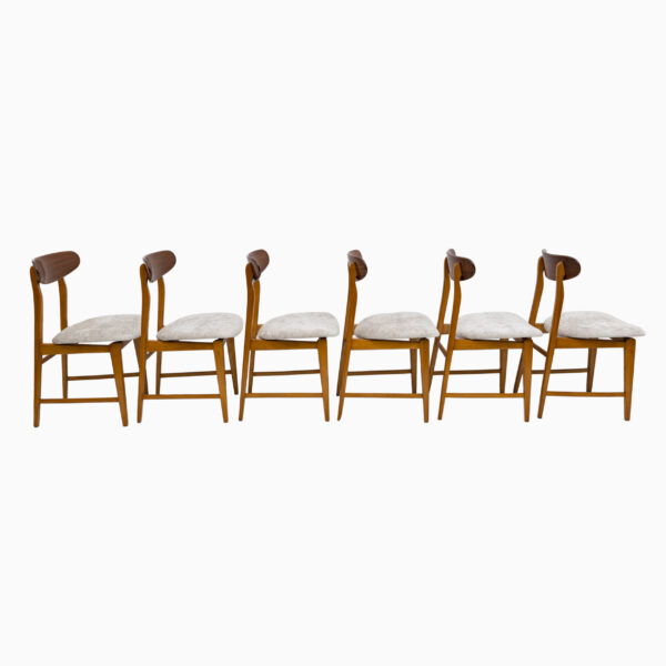 Set of Six Teak Wood Dining Chairs, Denmark, 1960s - Image 8