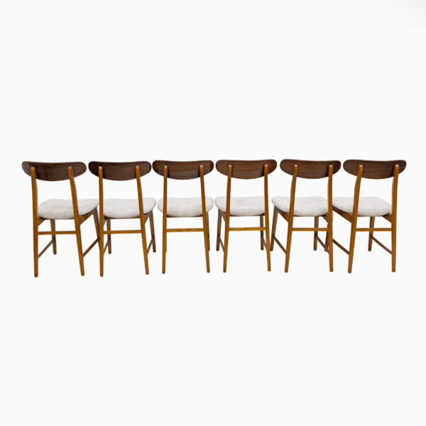 Set of Six Teak Wood Dining Chairs, Denmark, 1960s - Image 7