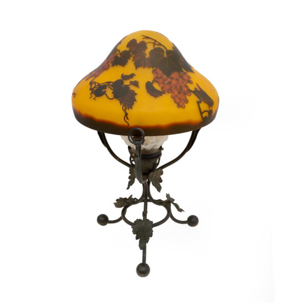 Émile Gallé Art Nouveau Cameo Glass Table Lamp, France 1900 - Image 3