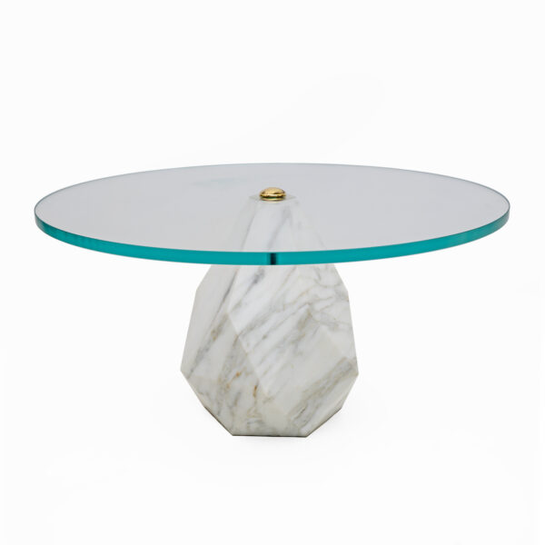 Italian Carrara Marble Coffee Table, 1970s, Two Available