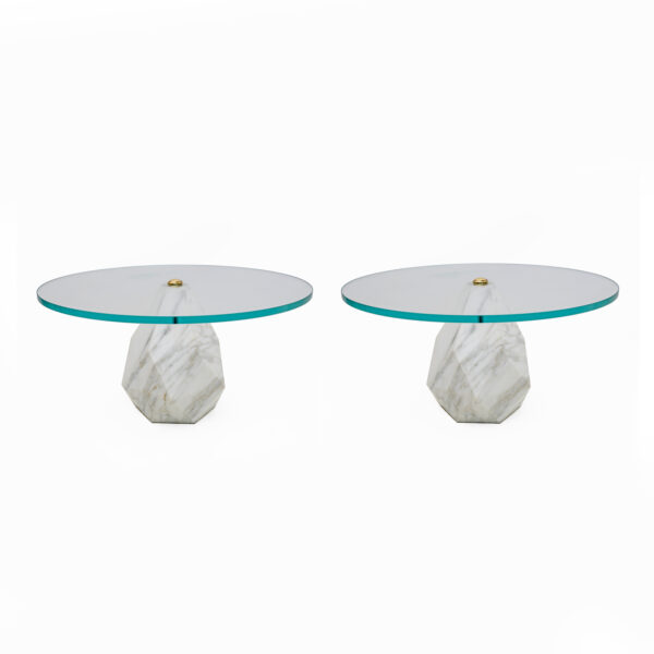 Italian Carrara Marble Coffee Table, 1970s, Two Available - Image 5